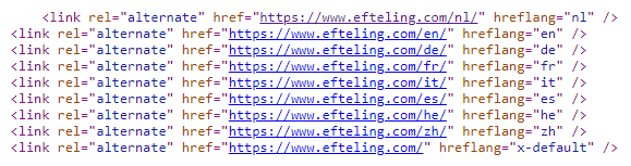 hreflang tags