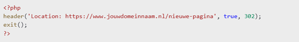 302 redirect via php