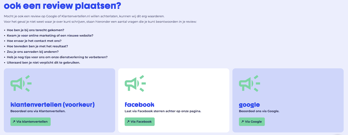 reviews verzamelen triplepro online marketing